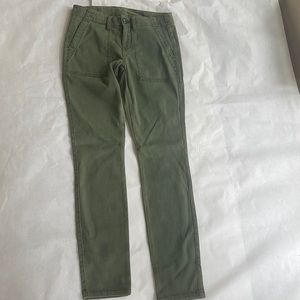CAbi olive green skinny pants. Size 4.
